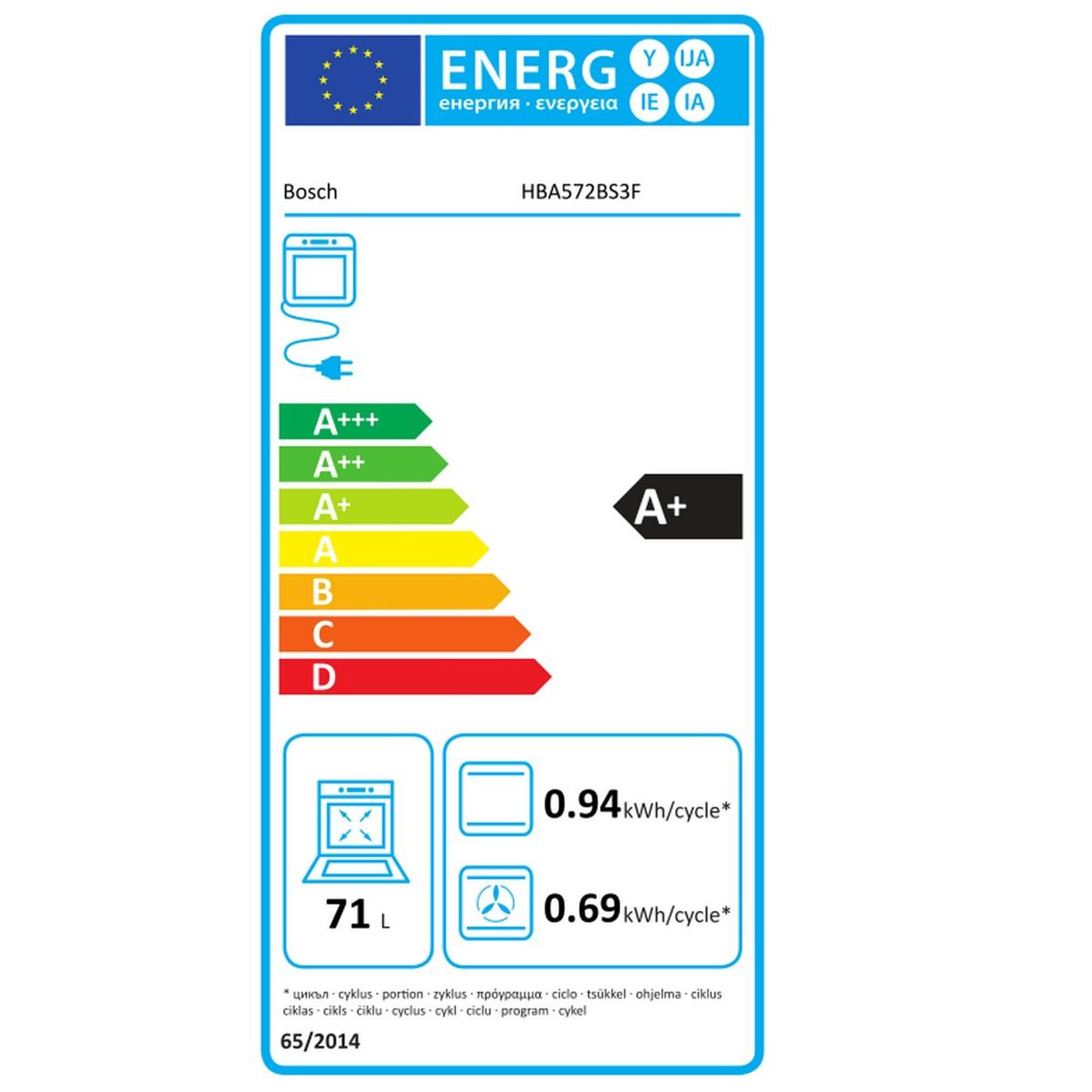 Voir la diapositive 2 : BOSCH Four intégrable 71l 60cm pyrolyse - hba572bs3f