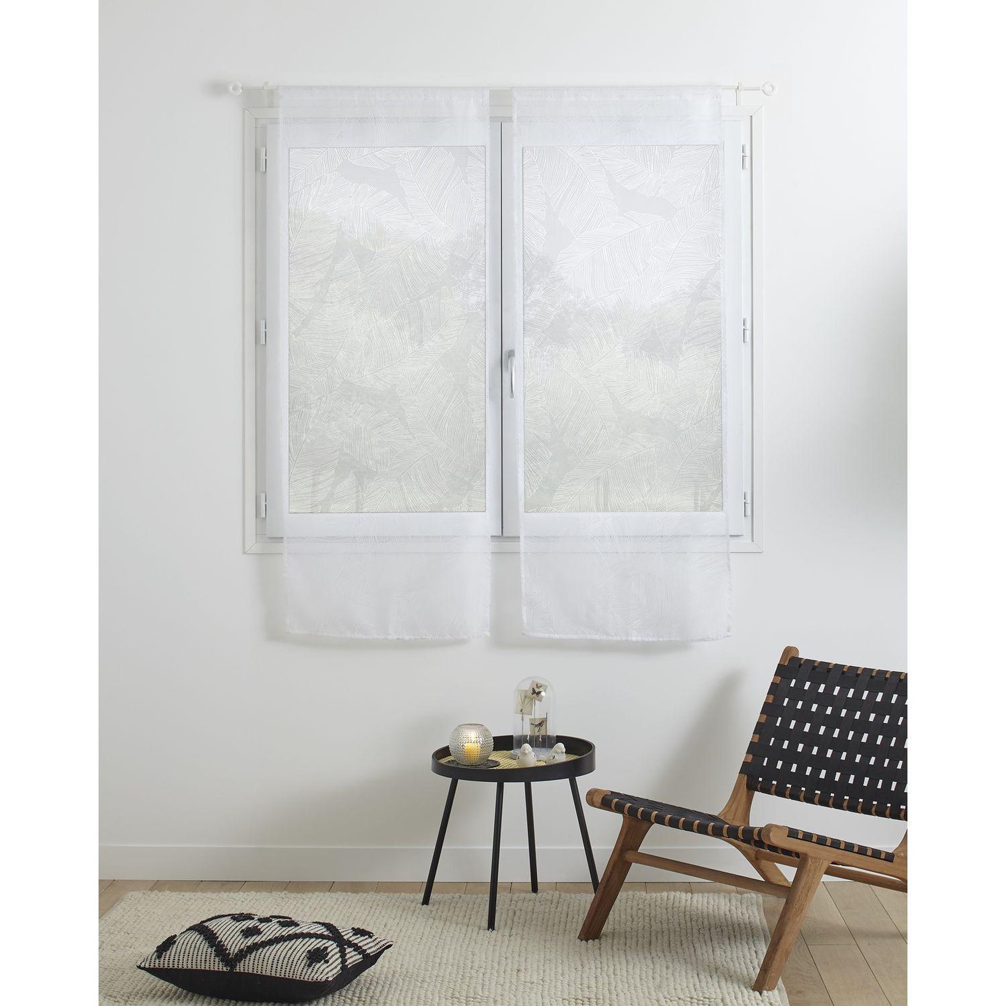 Voir la diapositive 3 : ATMOSPHERA 2 Voilages Indi - 60 x 160 cm - Blanc