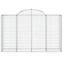 Voir la diapositive 4 : VIDAXL Paniers a gabions arques 18 pcs 200x50x120/140 cm Fer galvanise