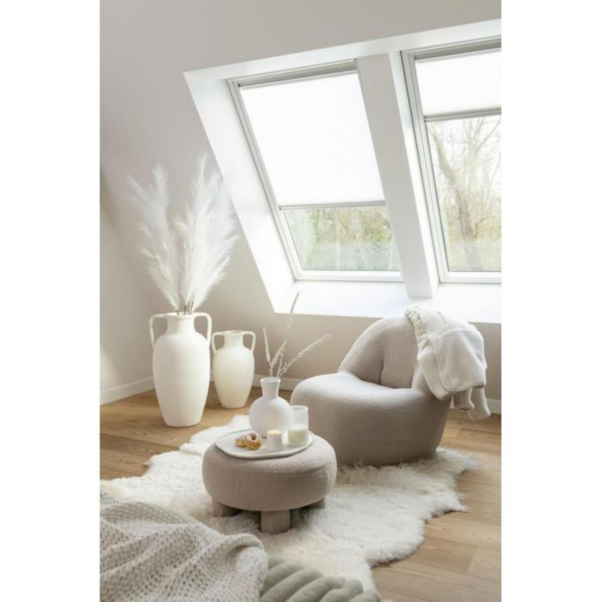 Paris Prix Vase avec Anses  Amphore  48cm Blanc