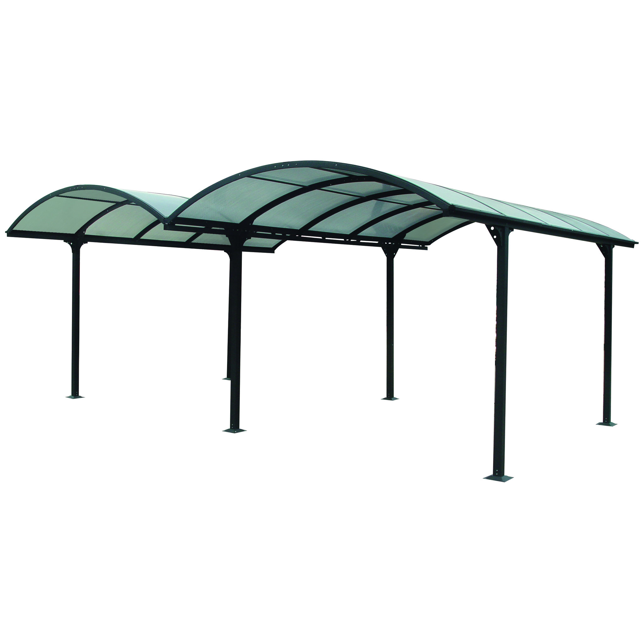 Voir la diapositive 3 : Carport aluminium 2 voitures 28,62m² Blackpool