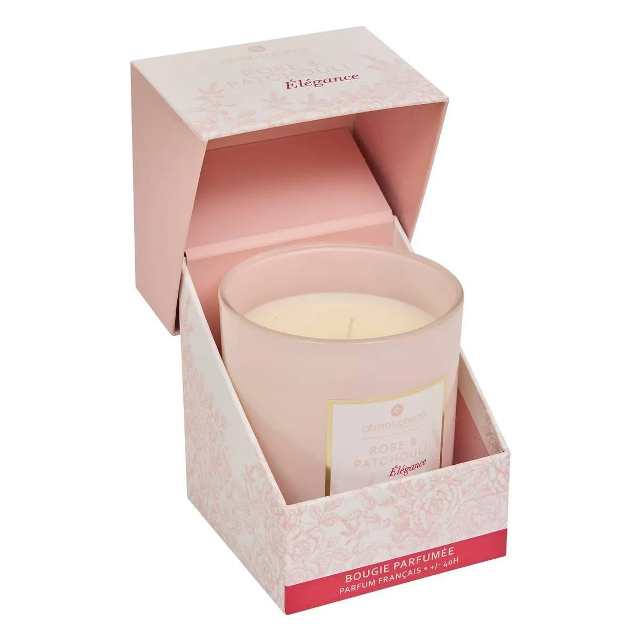 Voir la diapositive 2 : COMPTOIR DE LA BOUGIE Bougie parfumée  mael  190g rose & patchouli