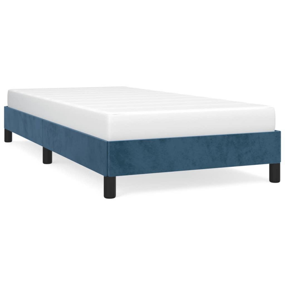 VIDAXL Cadre de lit sans matelas bleu fonce 100x200 cm velours
