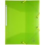 EXACOMPTA Chemise à élastique 24x32cm 3 rabats polypro vert translucide