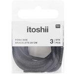 RICO DESIGN Itoshii pack 3 cordons 28cm  noir