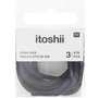 Voir la diapositive 1 : RICO DESIGN Itoshii pack 3 cordons 28cm  noir