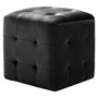 Voir la diapositive 2 : VIDAXL 2 pcs Poufs Noir 30 x 30 x 30 cm Tissu velours