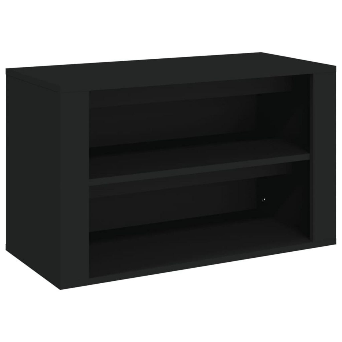 VIDAXL Etagere a chaussures Noir 75x35x45 cm Bois d'ingenierie