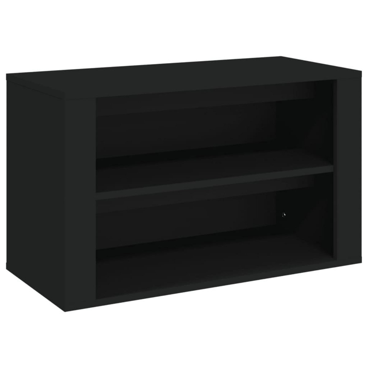 VIDAXL Etagere a chaussures Noir 75x35x45 cm Bois d'ingenierie