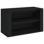 Voir la diapositive 2 : VIDAXL Etagere a chaussures Noir 75x35x45 cm Bois d'ingenierie