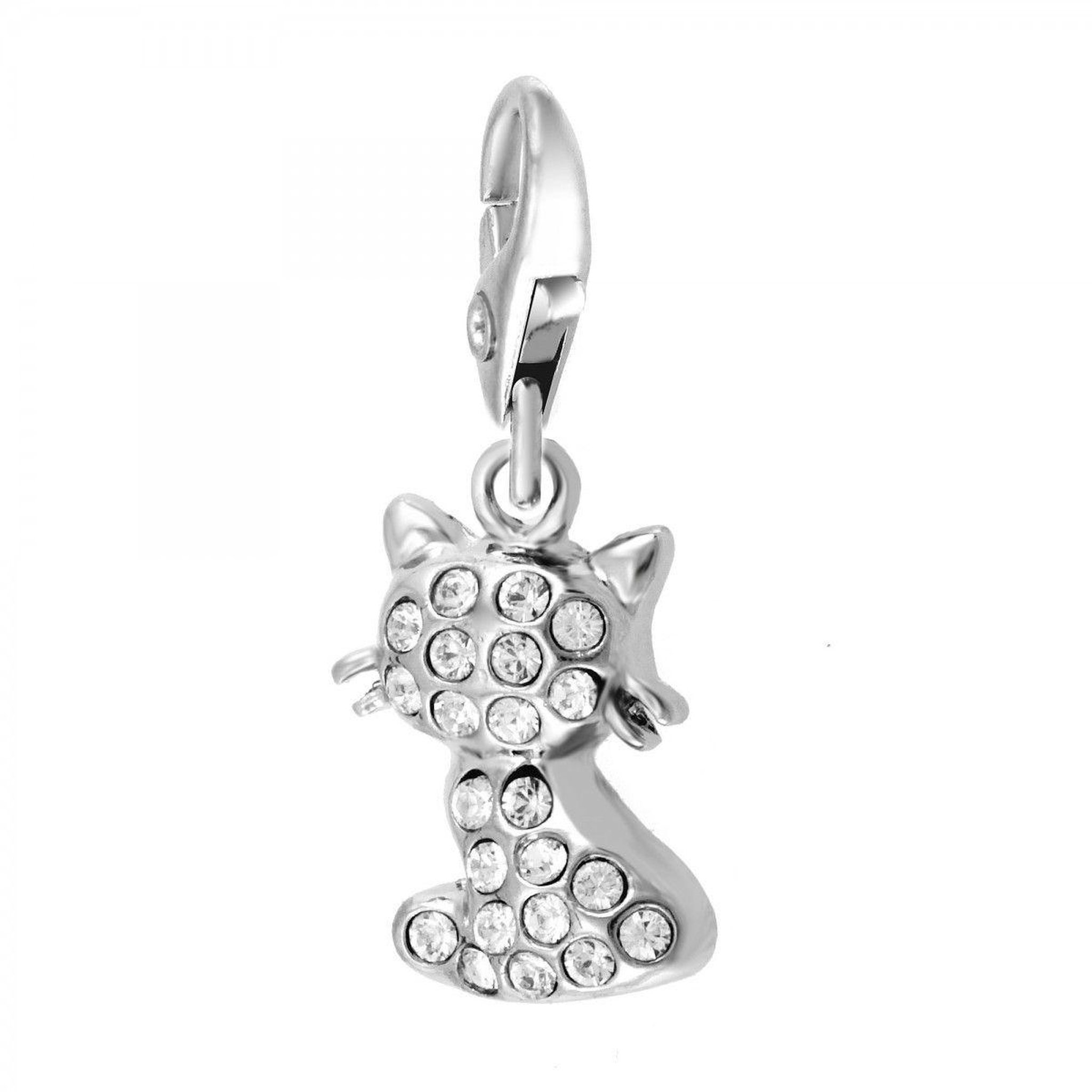 SC CRYSTAL Charm chat SC Crystal orné de Cristaux scintillants