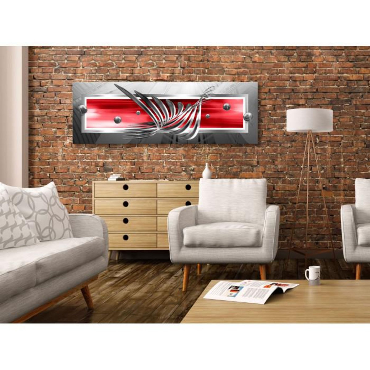 Paris Prix Tableau Imprimé  Silver Wings Narrow Red