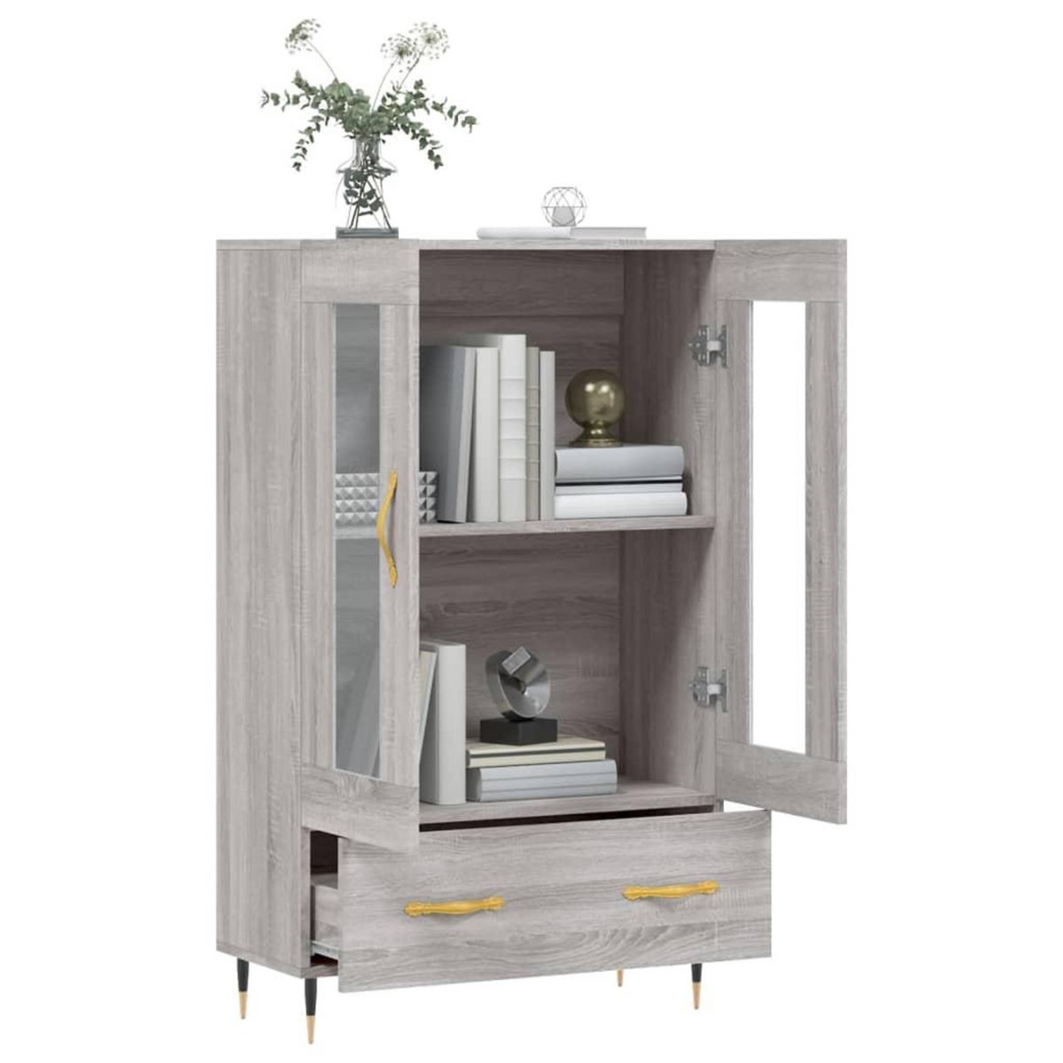 VIDAXL Buffet haut sonoma gris 69,5x31x115 cm bois d'ingenierie