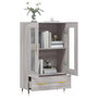 Voir la diapositive 4 : VIDAXL Buffet haut sonoma gris 69,5x31x115 cm bois d'ingenierie