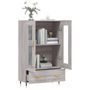 Voir la diapositive 4 : VIDAXL Buffet haut sonoma gris 69,5x31x115 cm bois d'ingenierie