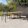 Voir la diapositive 1 : VIDAXL Table de jardin Gris 250x100x75 cm Resine tressee