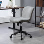 Voir la diapositive 2 : HOMCOM Chaise de bureau tissu grand confort réglable fonction à bascule gris