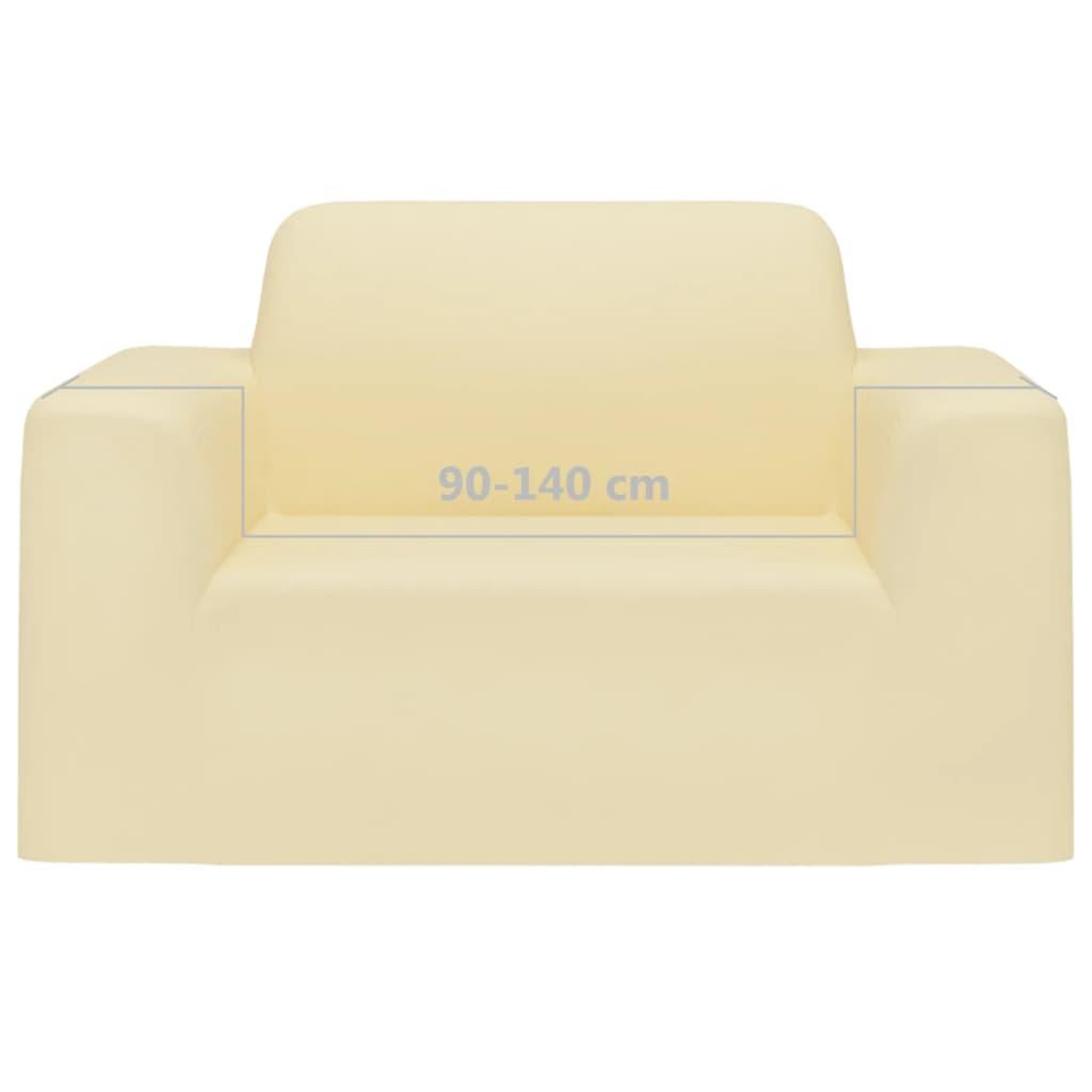 Voir la diapositive 6 : VIDAXL Housse extensible de canape Creme Jersey de polyester