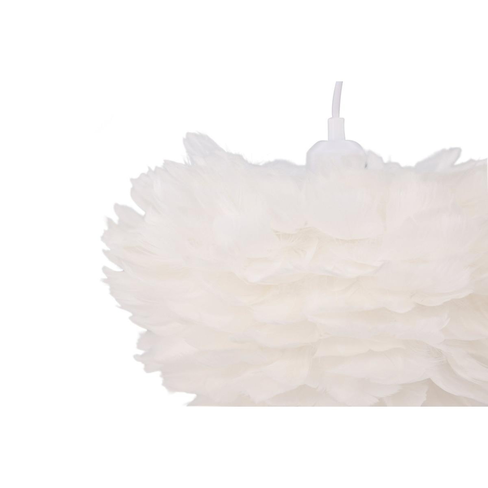 Voir la diapositive 2 : Paris Prix Lampe suspension en plume  nicola  35cm blanc