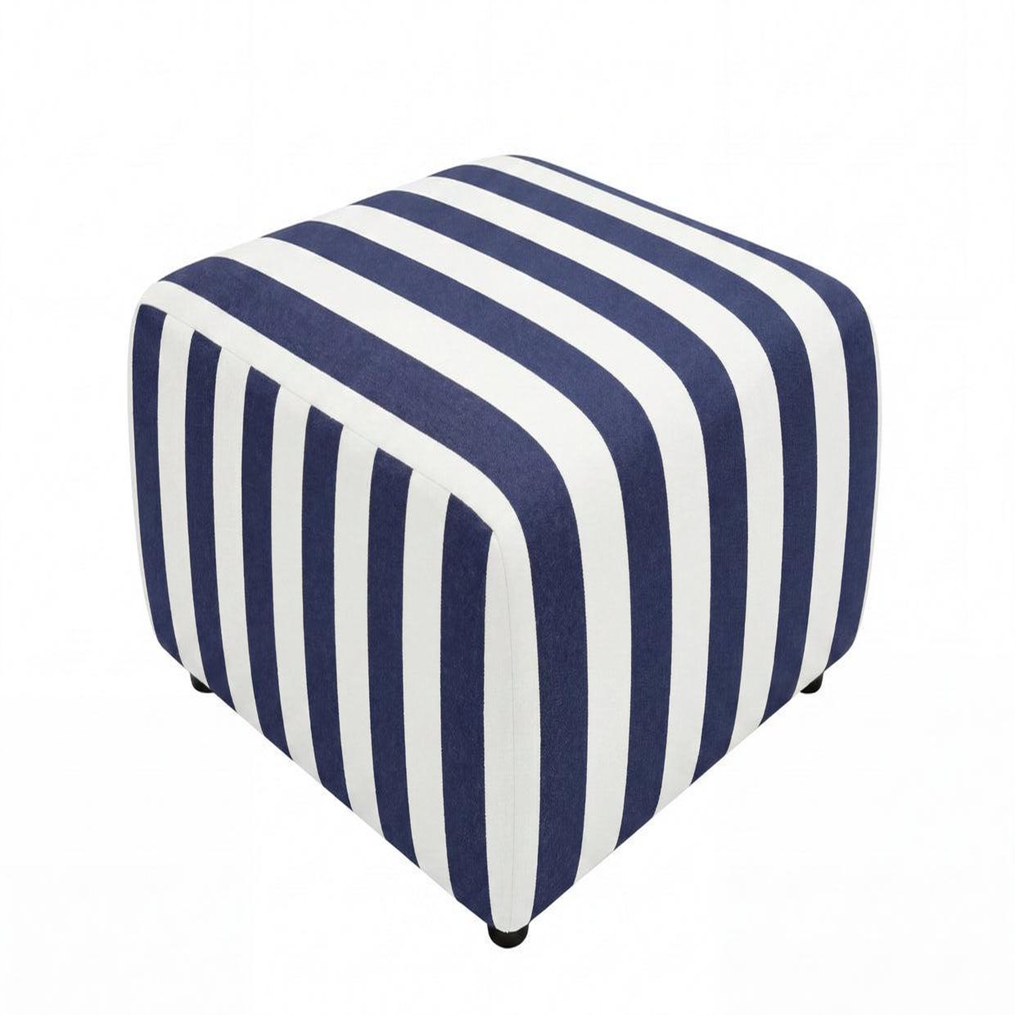 Voir la diapositive 1 : CASANOVA PARIS Elvis - pouf tissu rayé