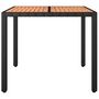 Voir la diapositive 3 : VIDAXL Table de jardin plateau en bois Noir Resine tressee bois massif