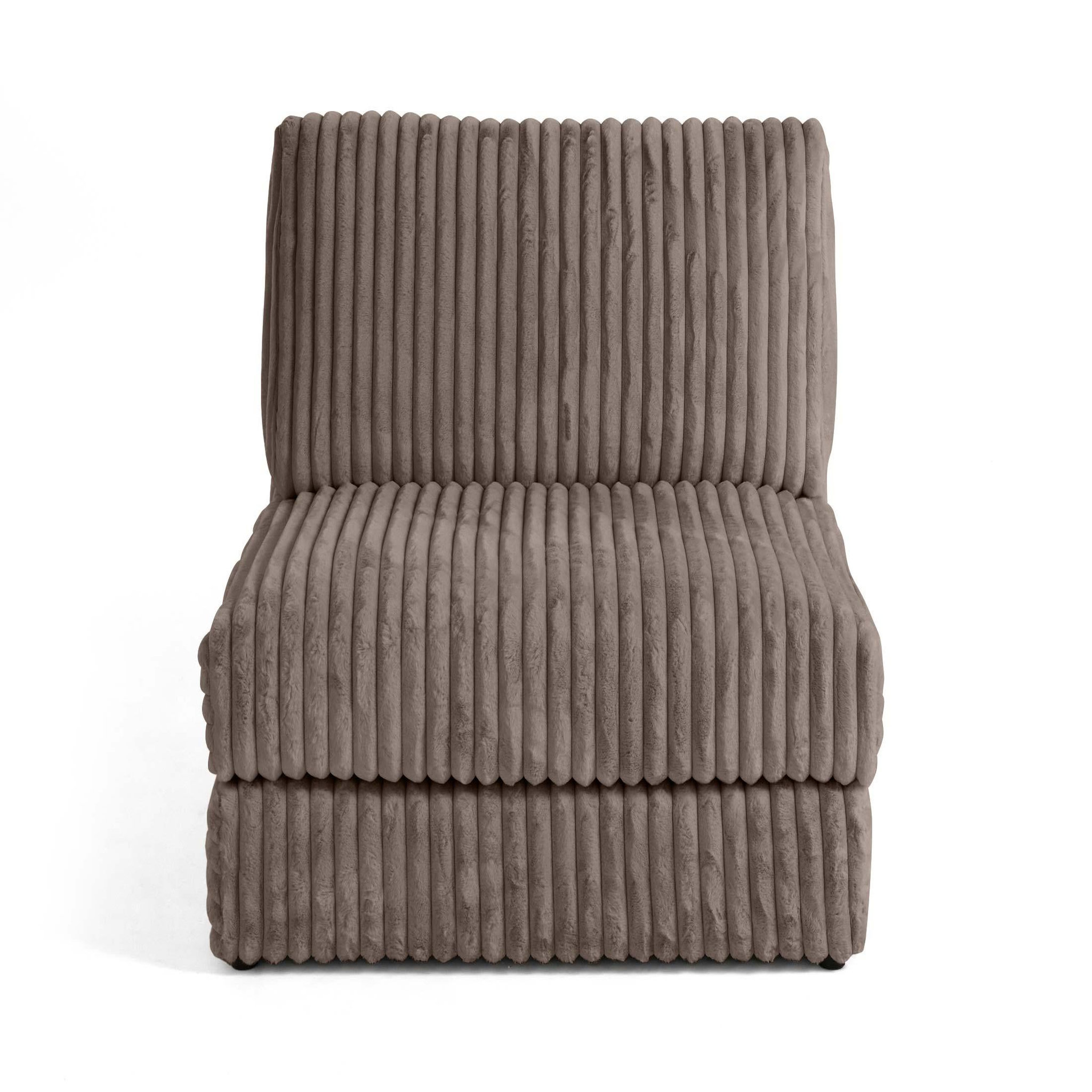 Voir la diapositive 6 : LISA DESIGN Jasper - module d'assise - en fausse fourrure côtelée