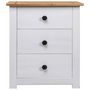 Voir la diapositive 3 : VIDAXL Table de chevet Blanc 46x40x57 cm Pin Gamme Panama
