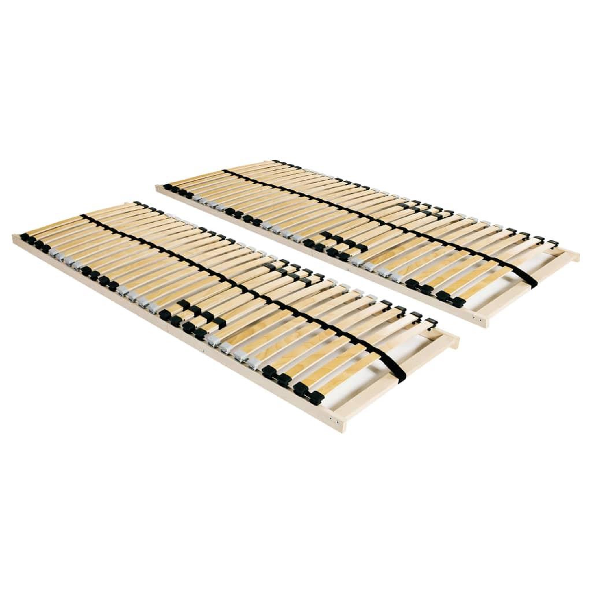 Voir la diapositive 1 : VIDAXL Sommiers a lattes sans matelas 2 pcs avec 28 lattes 80x200 cm