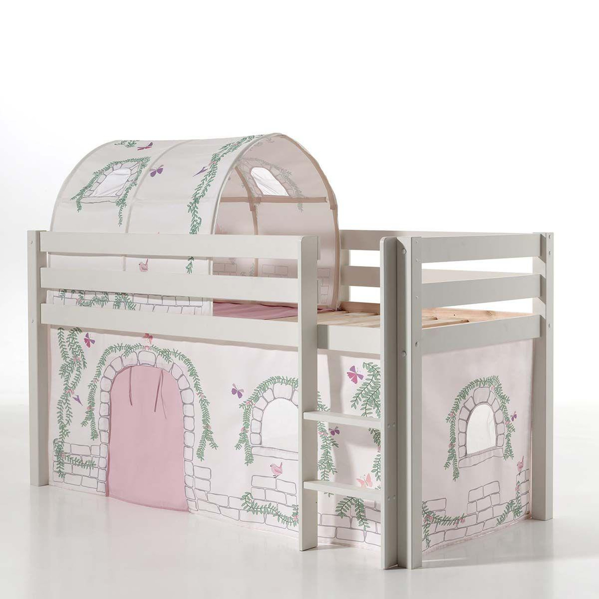 Voir la diapositive 5 : Paris Prix Pack - lit enfant, tente & tunnel  pino birdy  blanc