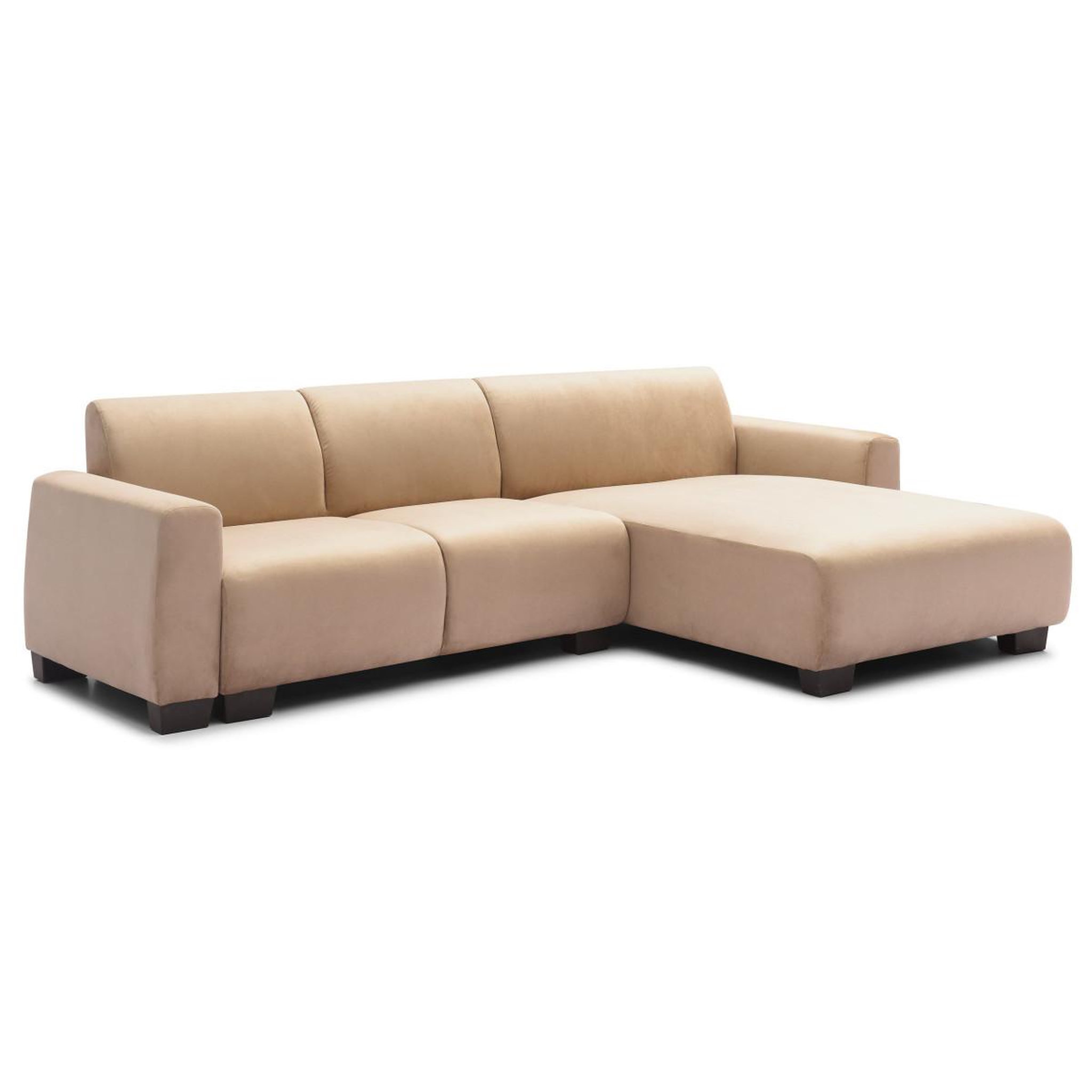 Voir la diapositive 2 : Paris Prix Canapé d'angle réversible en velours  leo  292cm taupe