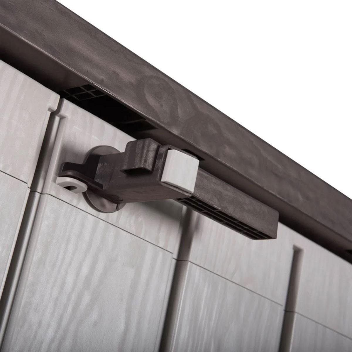 Toomax Coffre de jardin extérieur 1270L Gris Taupe Polypropylène recyclé 145 x 82 x H124 cm 2 portes + Capot supérieur TOOMAX