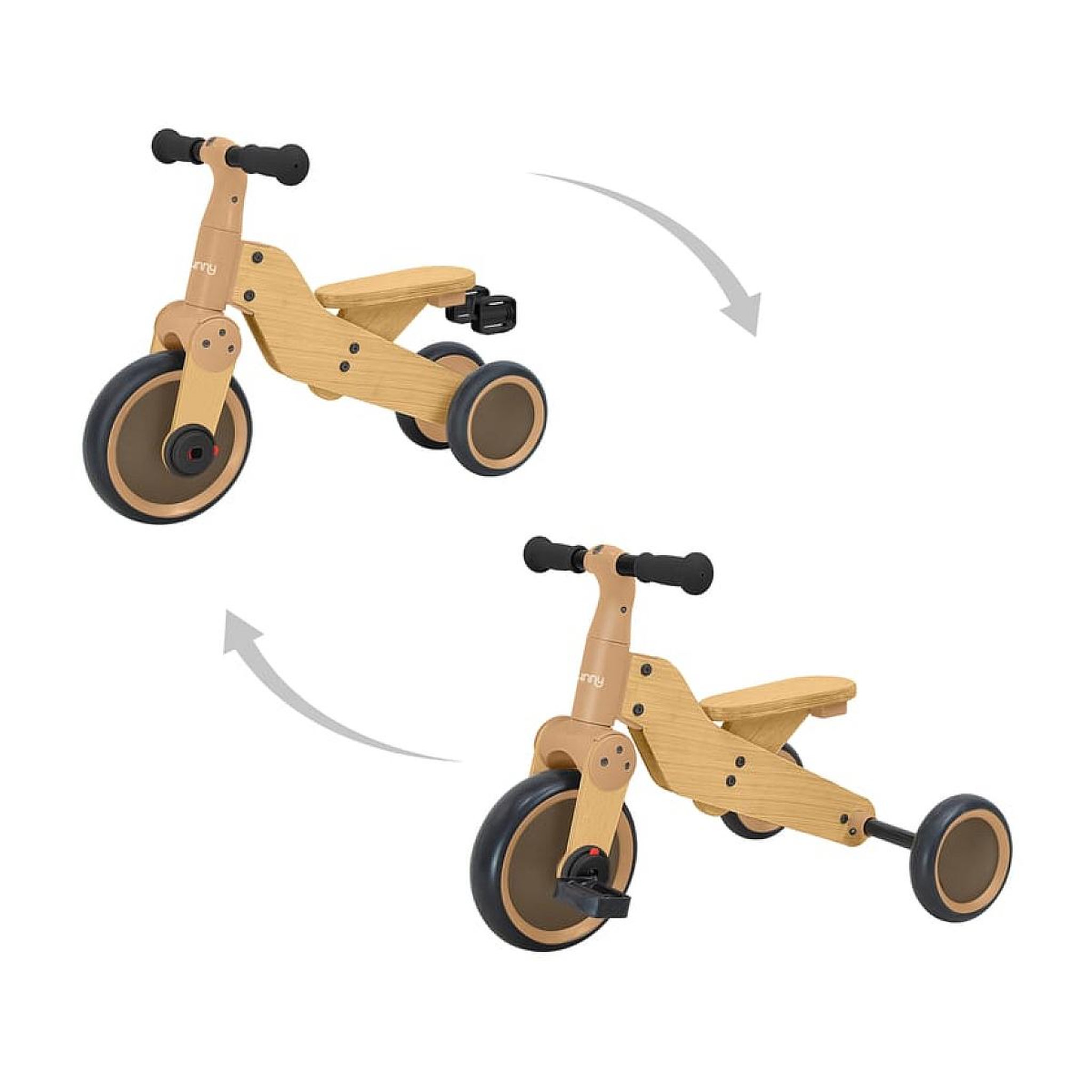 Voir la diapositive 4 : Sunny Porteur-tricycle bois 2-en-1 1000
