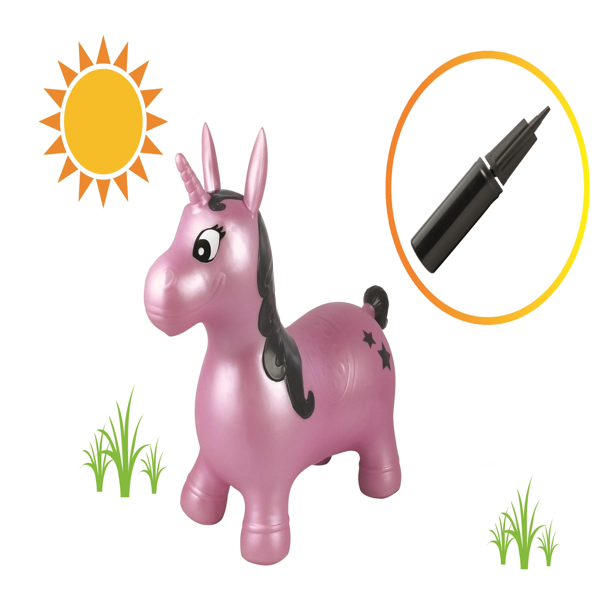 Voir la diapositive 2 : Lexibook Licorne Sauteuse Gonflable Rose