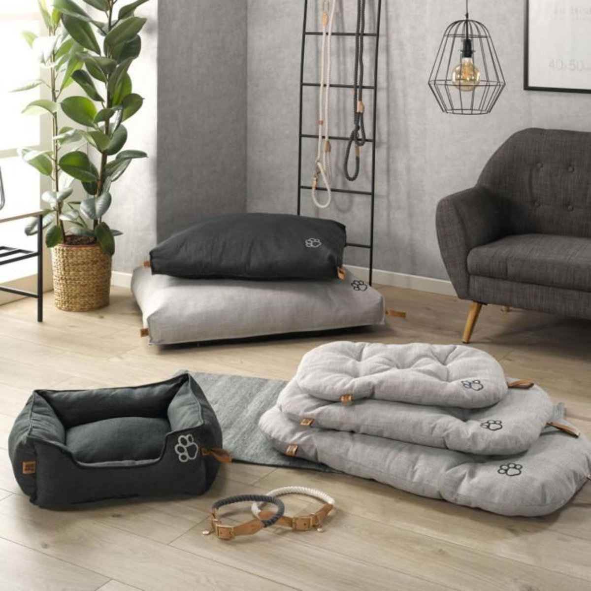 Paris Prix Panier Rectangle Chien & Chat  City  55cm Anthracite