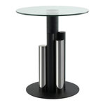 Paris Prix Table d'Appoint Design  Paula  50cm Argent