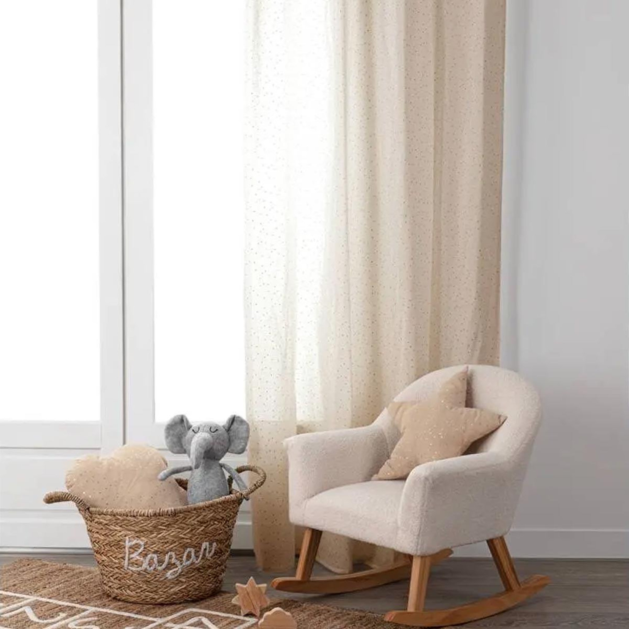 Voir la diapositive 3 : Atmosphera Kids Rideau enfant  berlingot  140x250cm beige