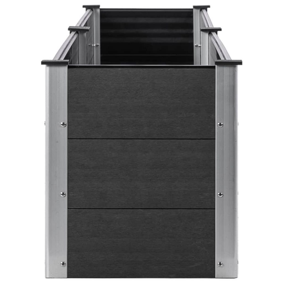 VIDAXL Lit sureleve de jardin 200x50x54 cm WPC Gris