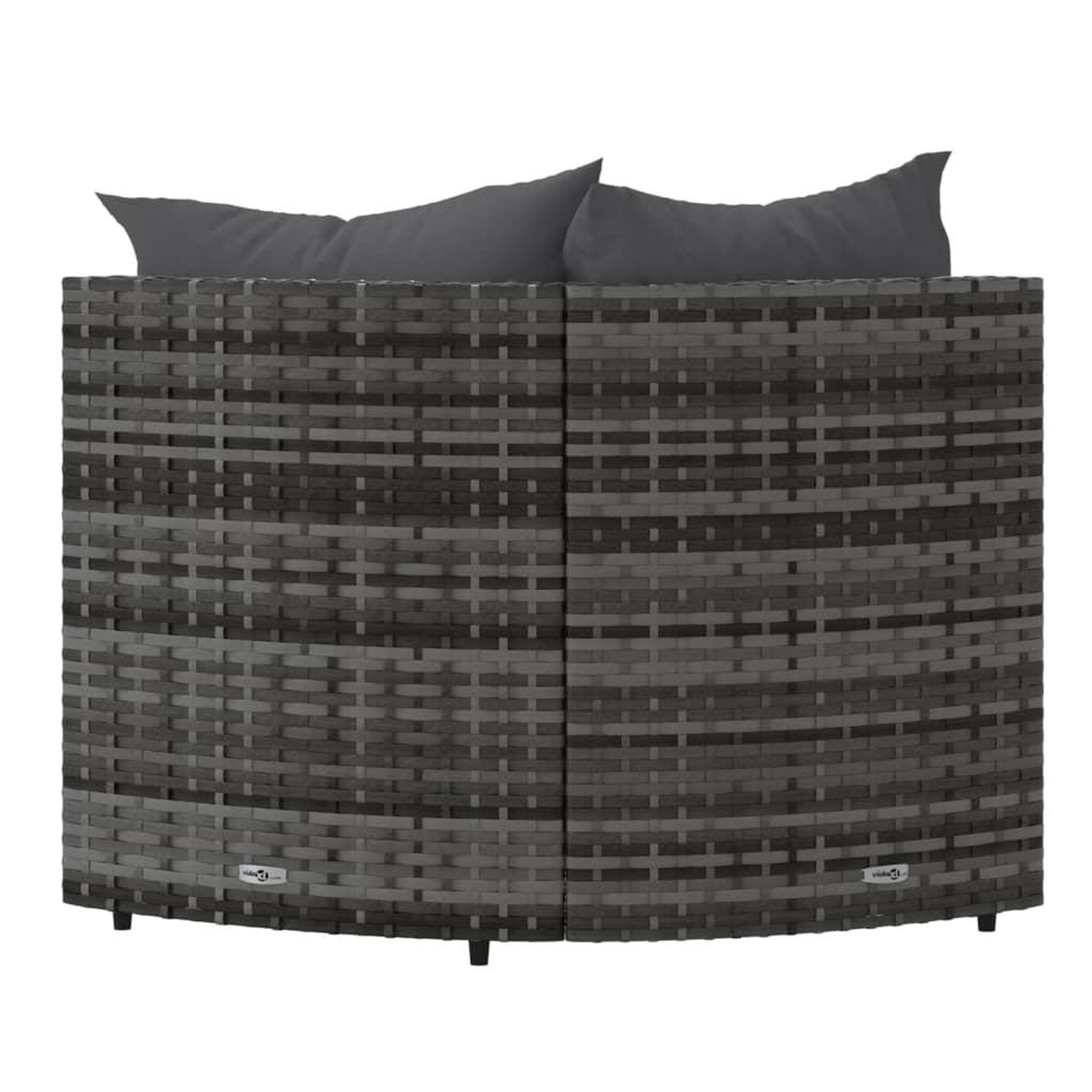 Voir la diapositive 3 : VIDAXL Canapes d'angle de jardin et coussins 2 pcs gris resine tressee