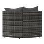 Voir la diapositive 3 : VIDAXL Canapes d'angle de jardin et coussins 2 pcs gris resine tressee
