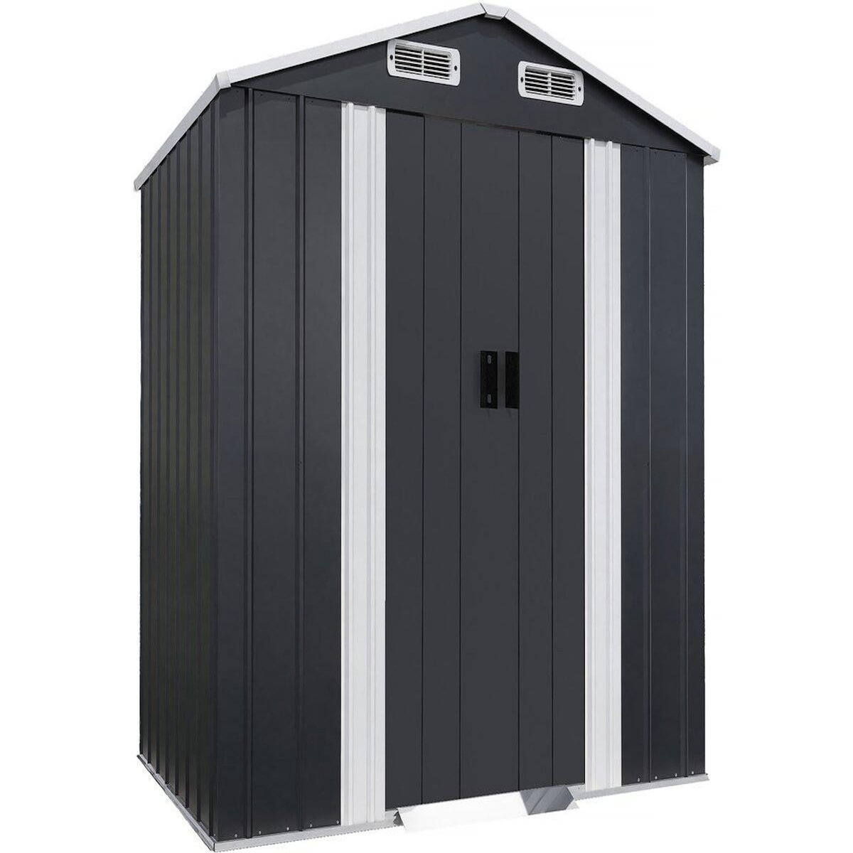 Habitat et Jardin Abri de jardin en métal avec porte coulissante  Boston  - 2,17 m² - Gris