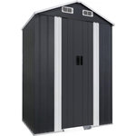 Habitat et Jardin Abri de jardin en métal avec porte coulissante  Boston  - 2,17 m² - Gris