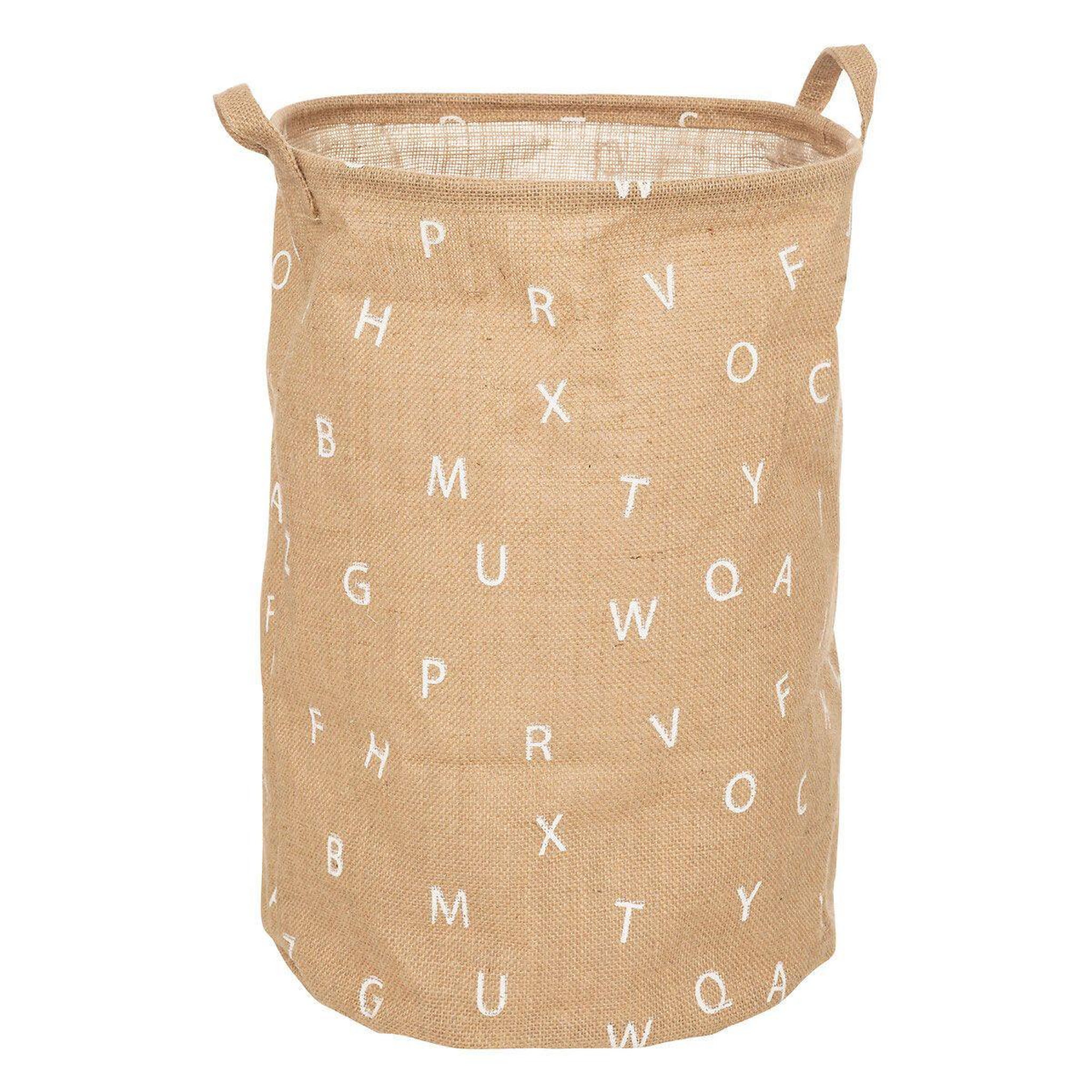 Atmosphera Kids Panier en jute pour enfant  alphabet  49cm beige