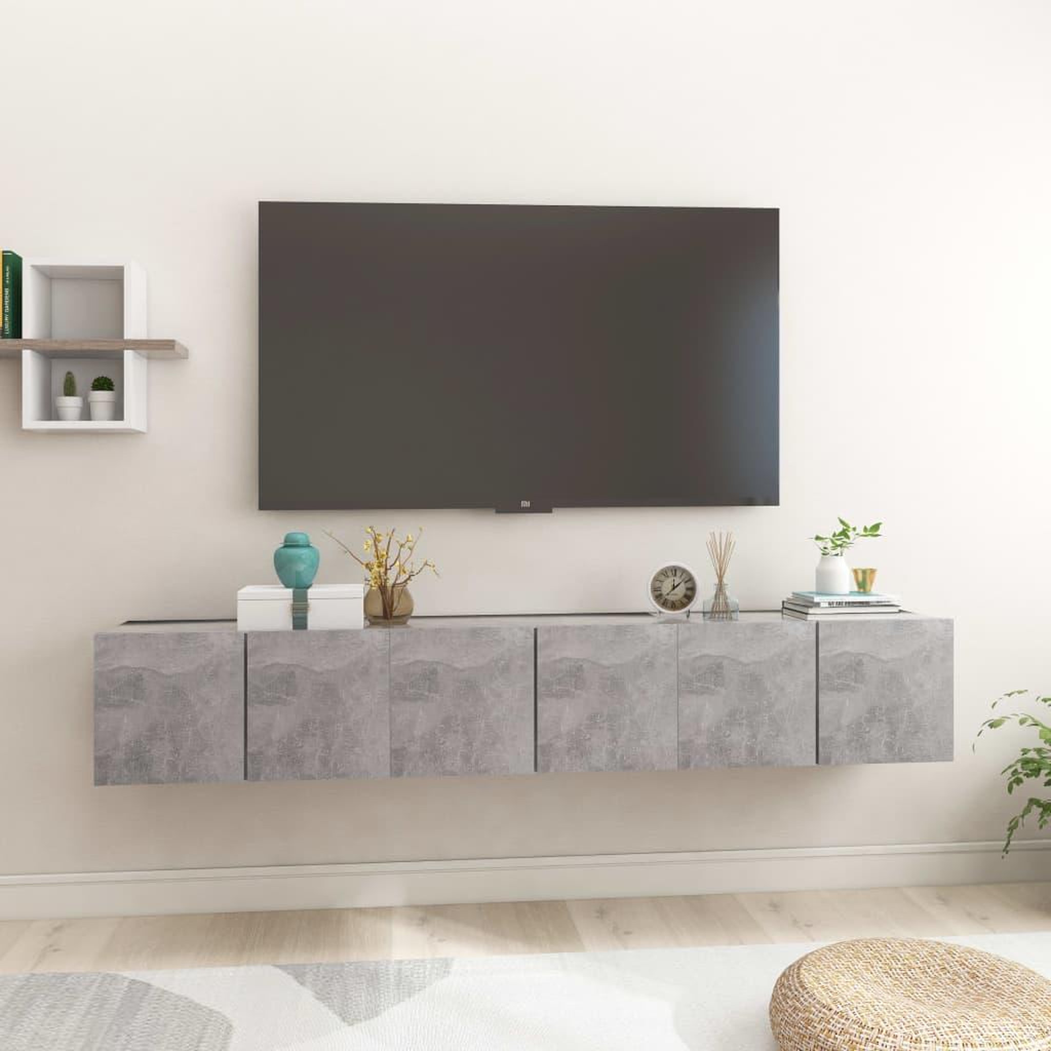 VIDAXL Meubles TV suspendus 3 pcs Gris beton 60x30x30 cm