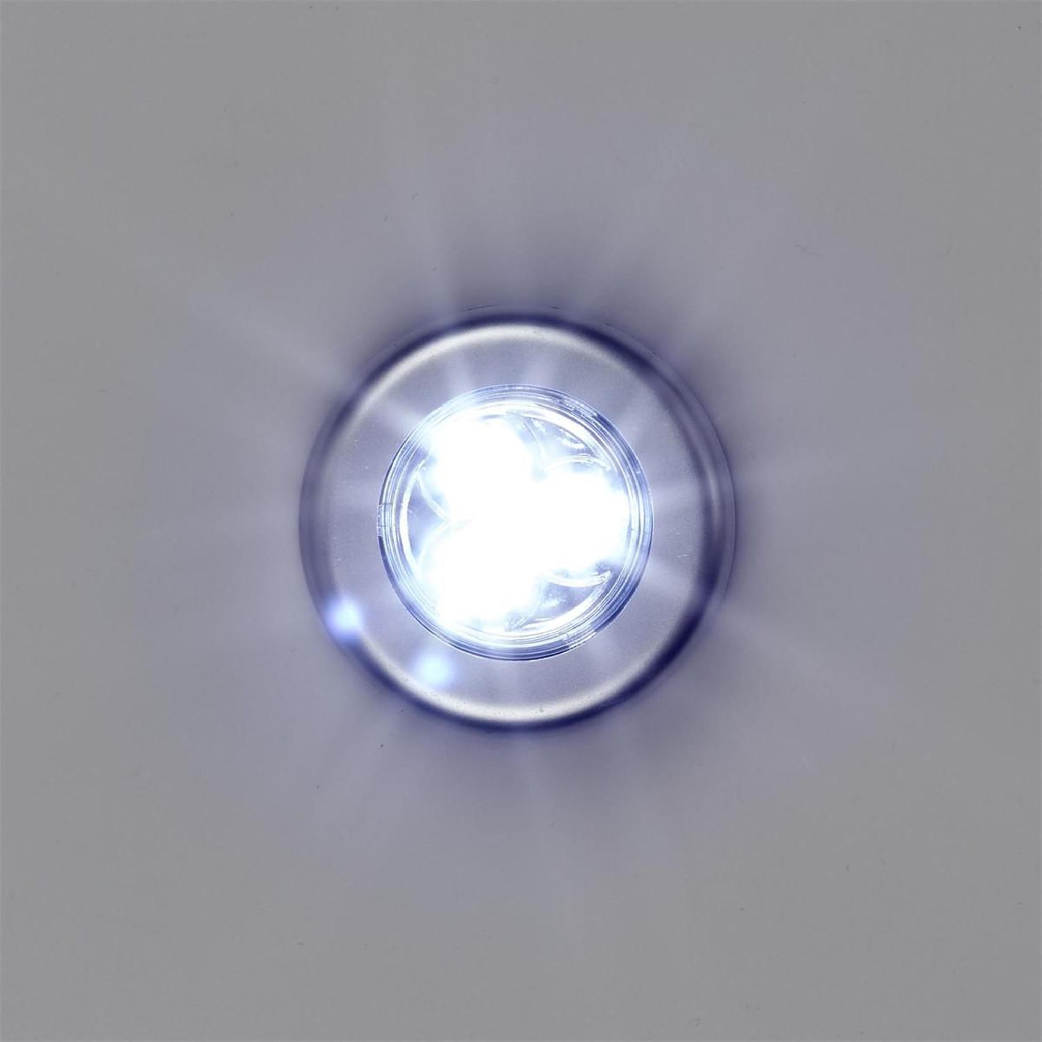 Voir la diapositive 5 : Je cherche une idee Lot de 3 lampes à led  push  7cm blanc