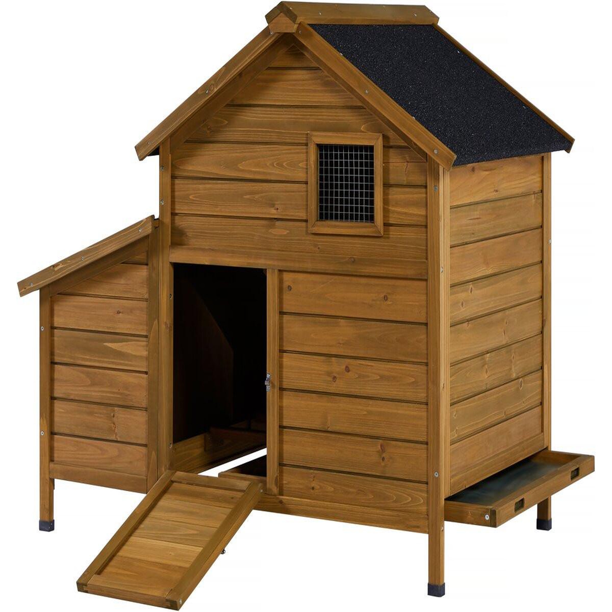Habitat et Jardin Poulailler avec pondoir en bois  Cocotte  - Marron
