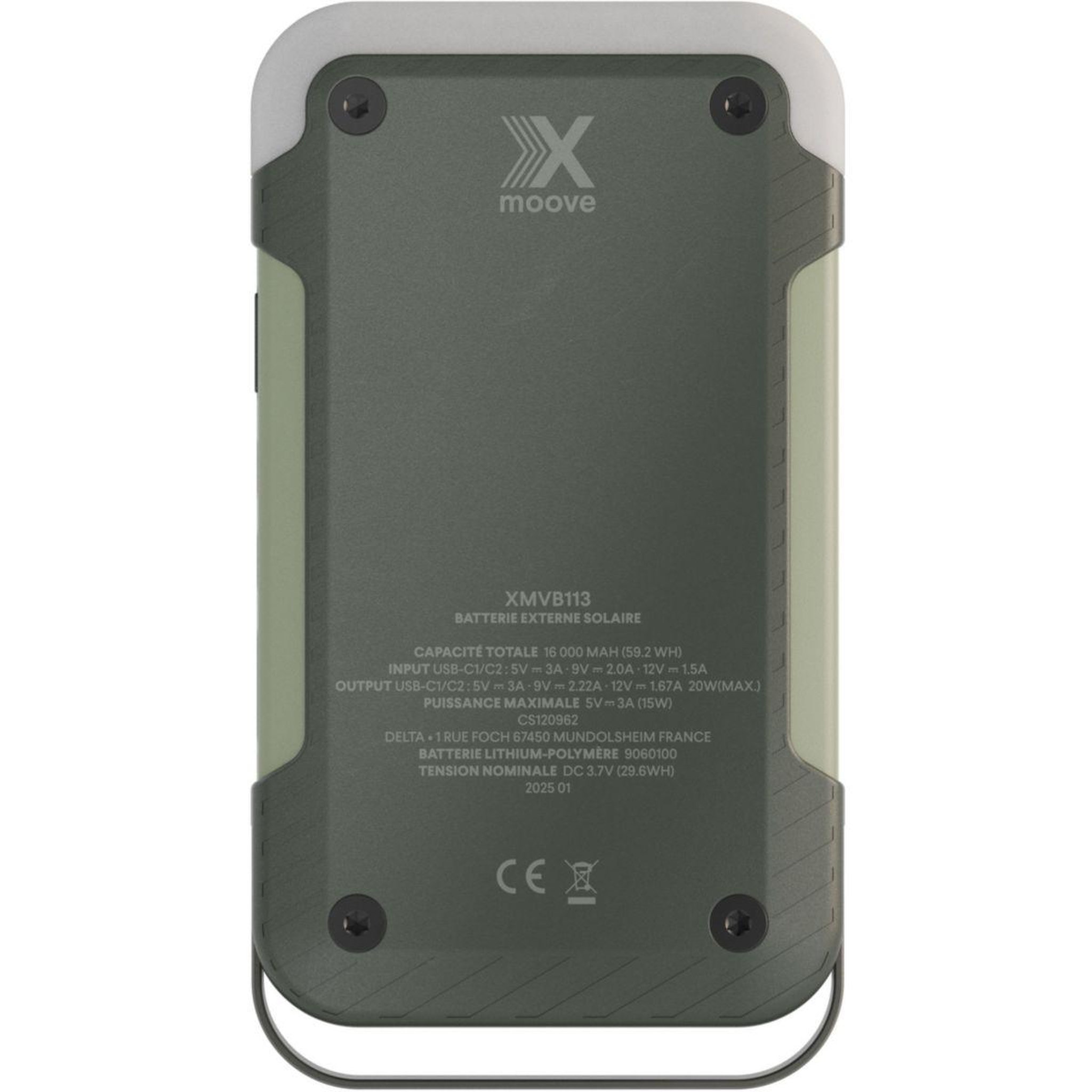 Voir la diapositive 3 : X-moove Batterie externe 16000 mah solargo pocket lampe torche