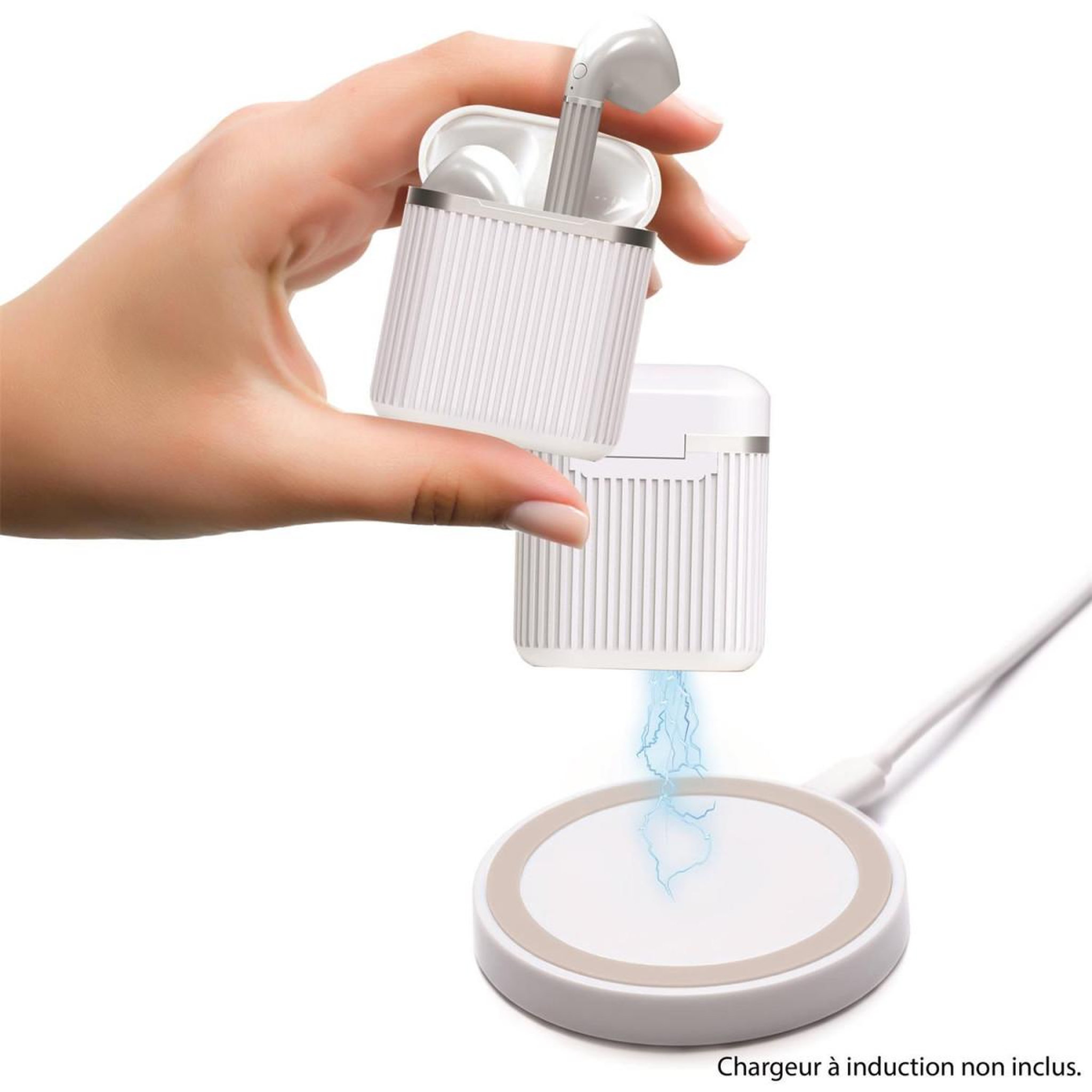 Voir la diapositive 3 : Paris Prix Écouteurs Sans Fils  Earbox Power  17cm Blanc