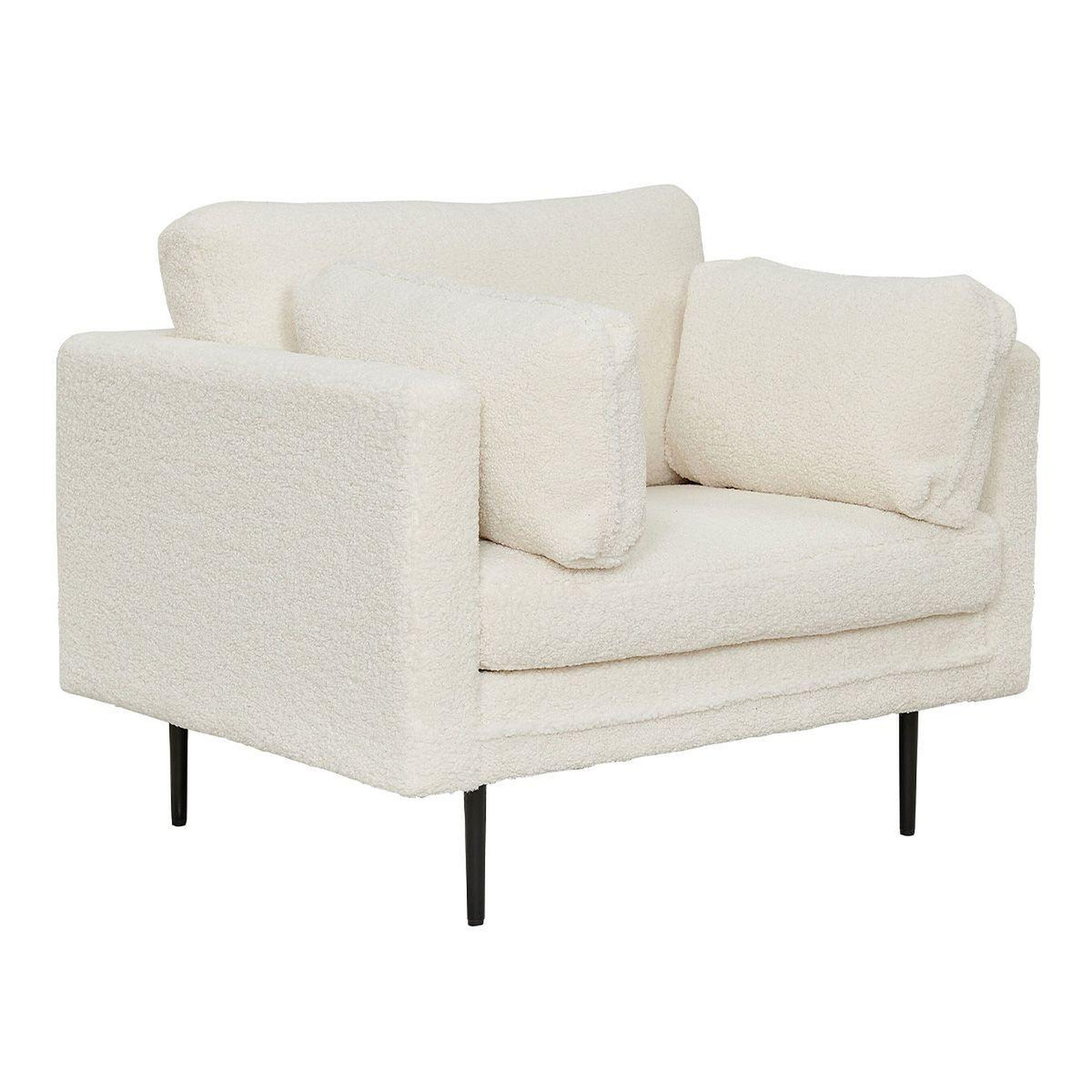 Paris Prix Fauteuil design bouclette  boom  110cm blanc
