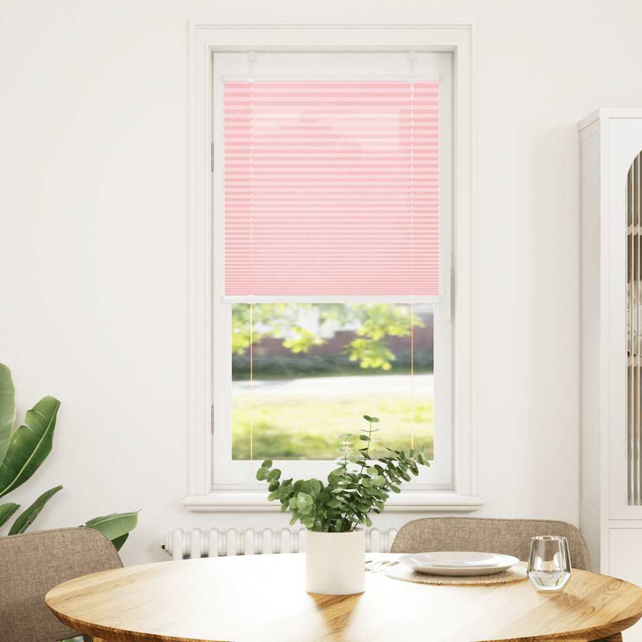 Voir la diapositive 2 : VIDAXL Store plisse rose 65x150 cm largeur du tissu 64,4 cm polyester
