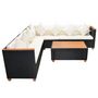 Voir la diapositive 4 : VIDAXL Salon de jardin 5 pcs avec coussins resine tressee noir
